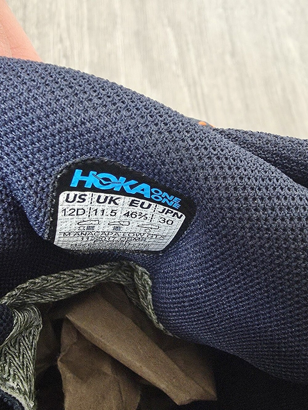 Hoka One One Anacapa Low GTX Gore-Tex Outer Space Blue Navy Hiking Shoe Men 12 D - Picture 6 of 7